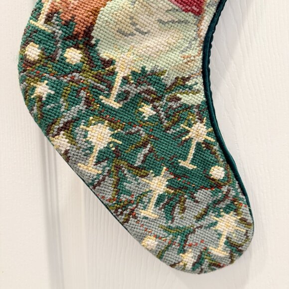 🎄3/$20‼️Vintage Wool Needlepoint Angel Christmas Stocking - Picture 6 of 11